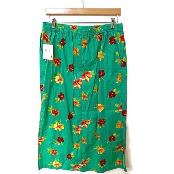 NWT Vintage Susan Bristol Hawaiian Shirt & Maxi Skirt Set Tropical Summer L - Picture 6 of 9